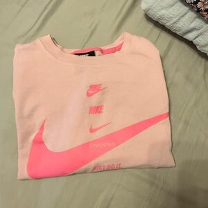 Nike Kids Light Pink Swoosh Sweatshirt
